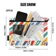 thumbnail image 3 of ALAZA 2 Pack Pencil Pouch Rainbow Geometric Stripes Lines Pencil Case for 3 Ring Binder Clear Window Pencil Bag Organizers, 3 of 6