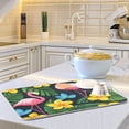 thumbnail image 6 of Yayeee Dish Drying Mat for Kitchen Counter 16"x18" Microfiber Absorbent Pad, Flamingo Floral Pattern, 6 of 7
