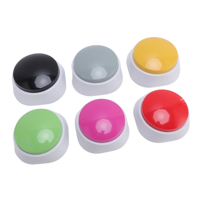 Talking 6PCS Voice Recording Buttons Clear 30 Seconds Recording Multifunctional Voice Pet Buzzer Training Buttons for Home
