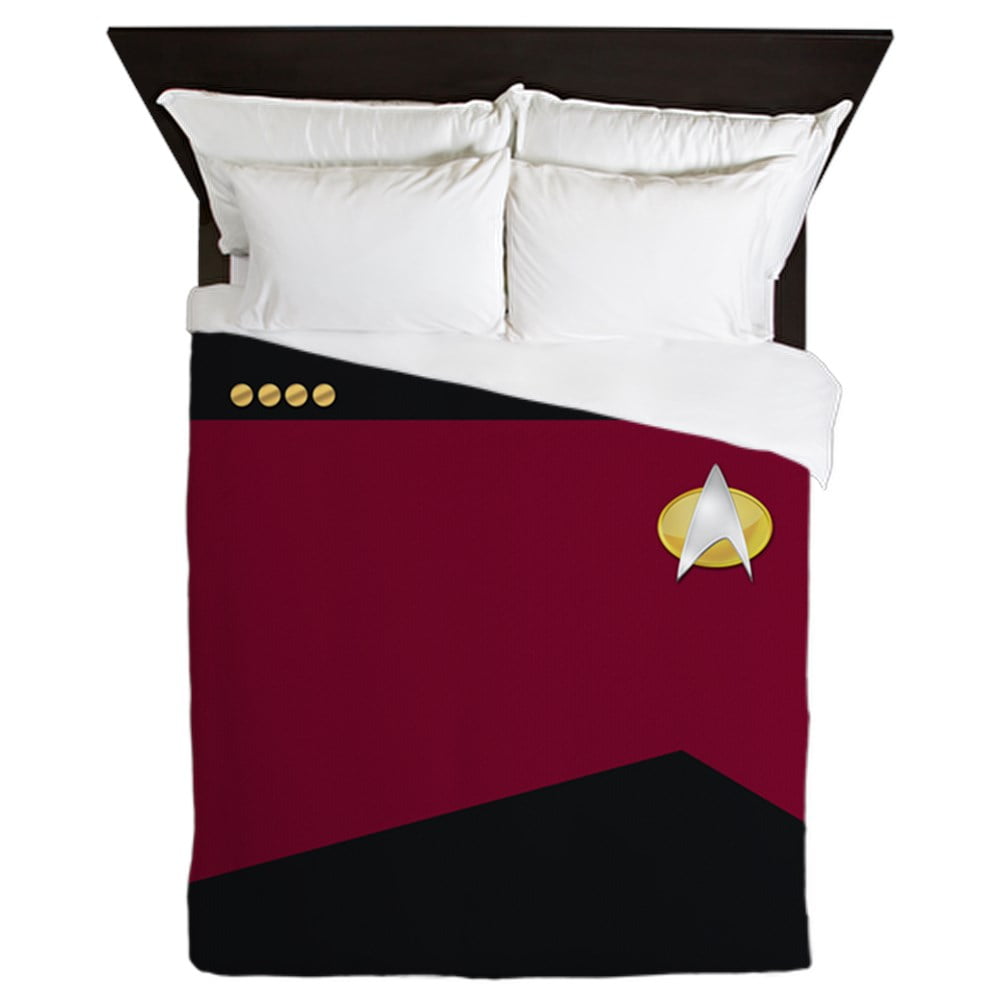 Cafepress Star Trek Tng Uniform Captain Queen Duvet
