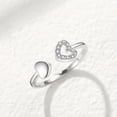 thumbnail image 3 of Anillo Anillo Corazón Anillo Retro y Anillo Diseño Regalo Anillo Hombres Ajuste Abierto Personalidad Mujeres Anillos, 3 of 8