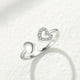 thumbnail image 3 of Anillo Anillo Corazón Anillo Retro y Diseño de Anillo Anillo de Regalo para Hombre Ajustable Abierto Anillos de Personalidad para Mujer, 3 of 8