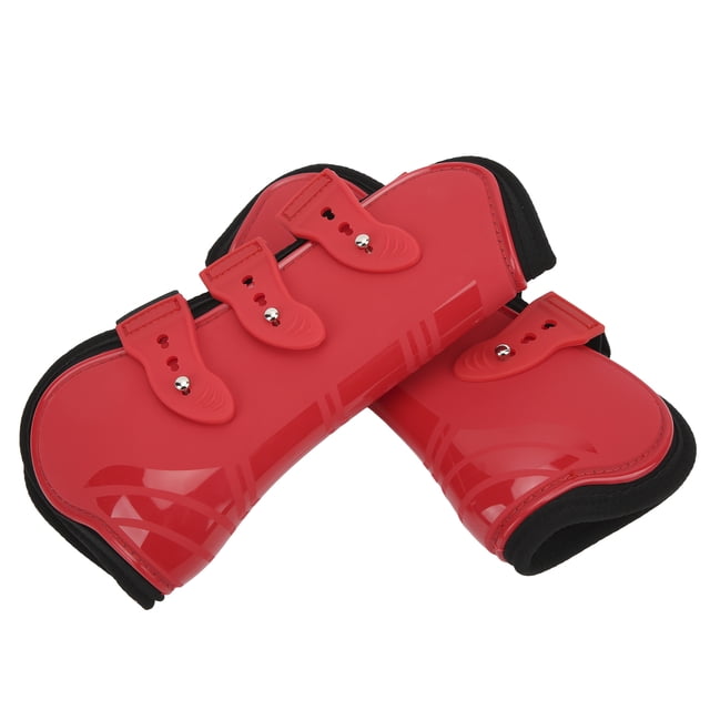 Bottes de Tendon avant pour Cheval, Protecteur de Jambe avant Respirant en Néoprène PU pour Course pour Entraînement Jambes avant Rouges