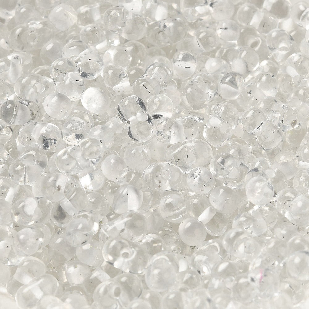 Glass 1 pound Glass Seed Beads Peanut Clear 5.5~6x3~3.5x3mm Hole: 1~1.2mm 4000pcs/pound