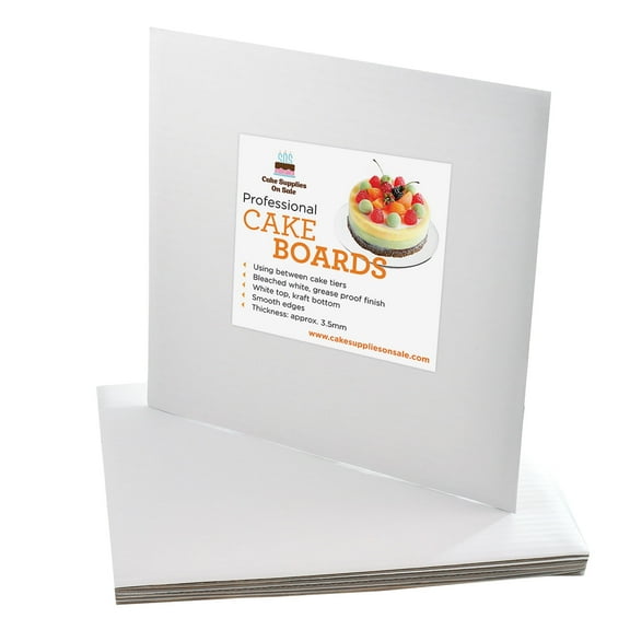 14" Square Coated Cakeboard 25 ct