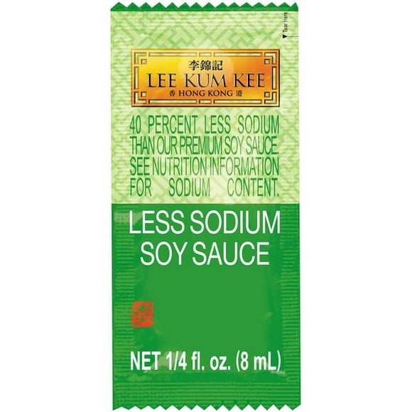 Lee Kum Kee 8 mL Less Sodium Soy Sauce Packet - 500/Case