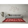 thumbnail image 3 of Ahgly Company Indoor Round Abstract Red Modern Area Rugs, 7' Round, 3 of 4