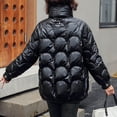 thumbnail image 7 of Winter Warm Coats for Womens Fashion Plus Size Long-sleeved Solid Color Light Shiny Down Jacket Long-sleeved Jacket, 7 of 7