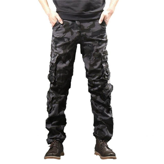 Japceit Pantalons Cargo pour Hommes avec Poches Pantalons Cargo pour Hommes avec Poches Mode Décontractée Camouflage Poches Cargo Séchage Rapide Tactiques Pantalons Longueur Complète Pantalons Cargo pour Hommes avec Poches