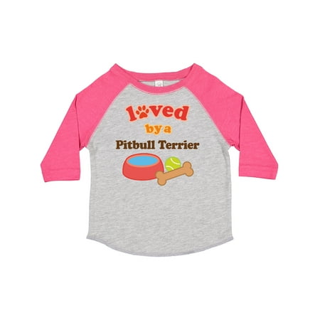 

Inktastic Pitbull Terrier Loved by a (Dog Breed) Gift Toddler Boy or Toddler Girl T-Shirt