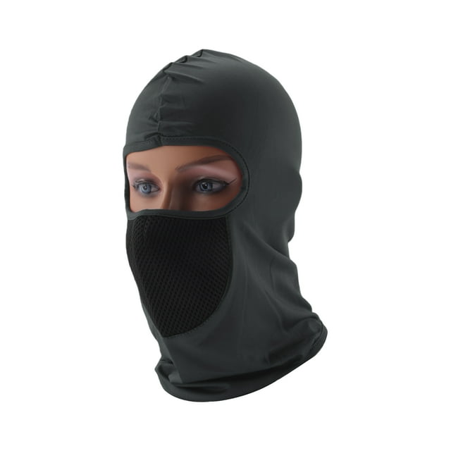 Máscaras de malla Unique Bargains Máscara facial Poliéster Cubierta facial Protección solar Transpirable Gris oscuro 1 pieza