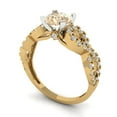 thumbnail image 2 of Clara Pucci 14K Yellow/White Gold 1.42ct Morganite Solitaire with Accents, 2 of 8