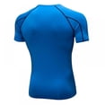 thumbnail image 2 of Short Sleeve Quick Dry Compression T-shirt For Men，Breathable Workout Gym T-shirt Tops, 2 of 2
