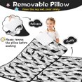 thumbnail image 3 of Gray Dinosaurs Camouflage Pattern Teens Toddler Nap Mat with Pillow, Sleeping Mat Bag for Preschool Daycare 59"x22", 3 of 6