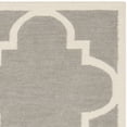 thumbnail image 3 of SAFAVIEH Dhurrie Tobias Geometric Moroccan Wool Runner Rug, Grey/Ivory, 2'6" x 10', 3 of 4