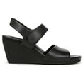 thumbnail image 2 of Naturalizer Women's Imani Wedge Sandal Black Leather 7W, 2 of 5