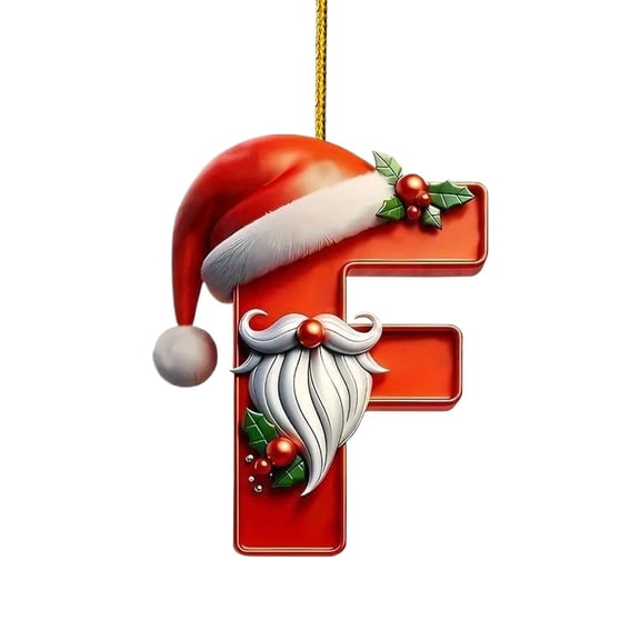 Gnwei Christmas Decoration - 26 Letters Ornaments for Christmas Tree 2025, Christmas Ornament 3D Resin Xmas Hanging Pendant Original Gifts for Family Friends