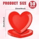 thumbnail image 2 of Platos de papel de corazón para el día de San Valentín, platos desechables en forma de corazón rojo para fiestas, bodas, aniversarios y cenas románticas, 2 of 4