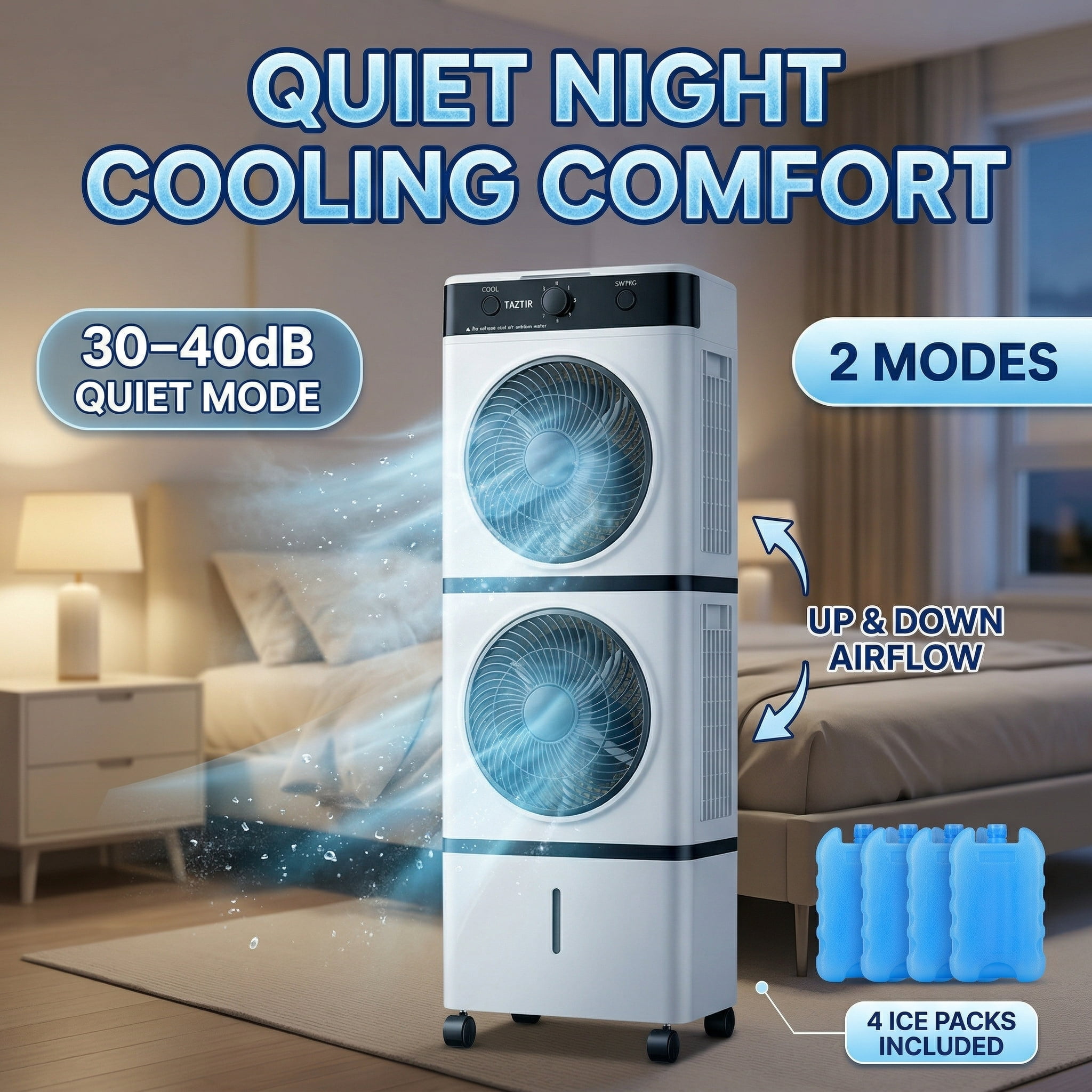 TAZTIR Evaporative Air Cooler for Indoor