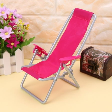 Folding Chair for Doll Beach Lounger  Furniture Cute Miniature Simulati