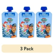 (3 pack) Paw Patrol Bold Blueberry Organic Mixed Fruit Puree, 3.5 oz Toddler Snack