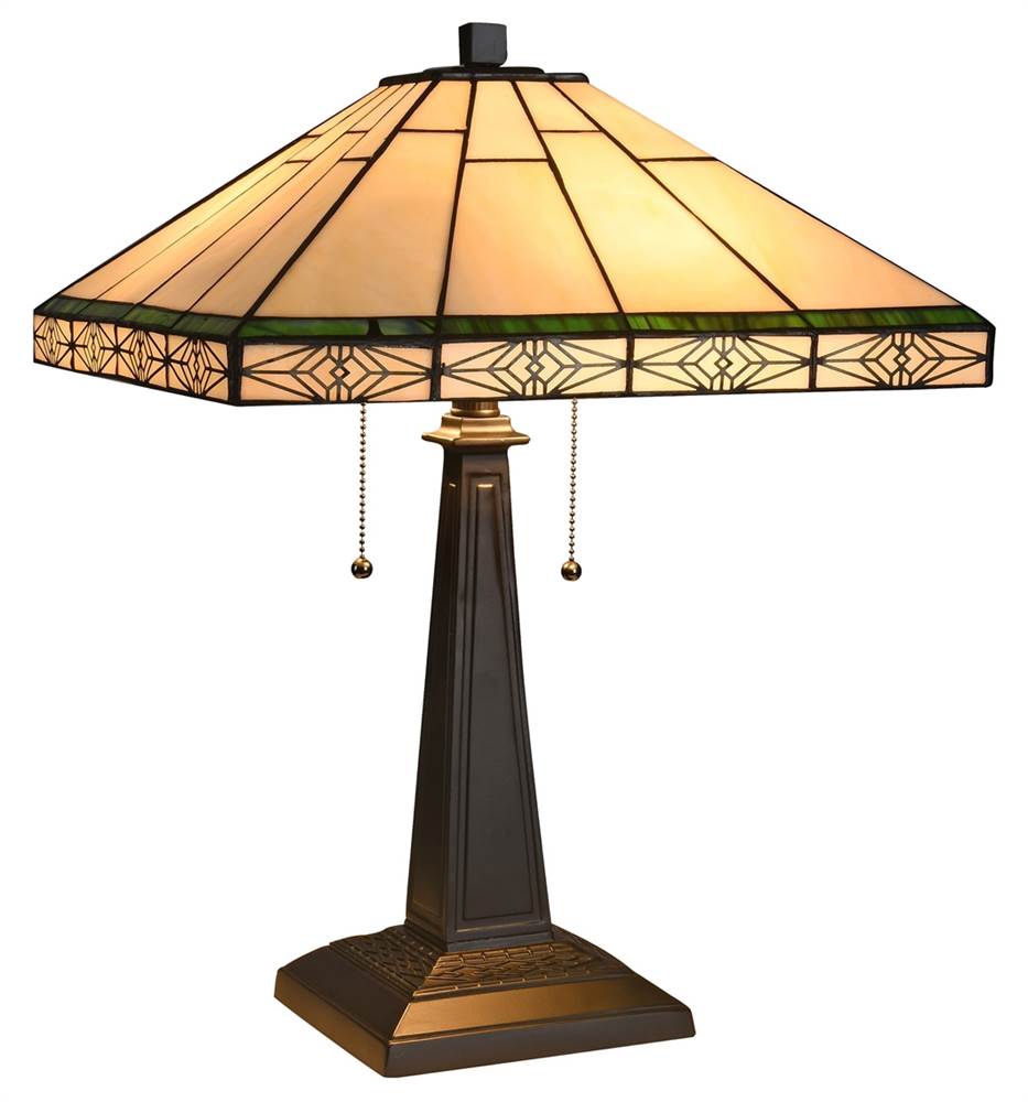 tiffany style mission lamp