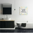 thumbnail image 2 of Stupell Industries Kids' Hang Your Towel Bathroom Rules Rainbow Stripes Typography Painting Gallery Wrapped Canvas Print Wall Art, 24 x 24, 2 of 6