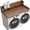 Dark Walnut, variant on Laundry Wood Shelf Topper with Edge, 54 x 27.5 Washer Dryer Countertop with Non-slip Pads, Double Layer Organizer for Detergent and Folding, MDF Walnut
