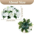 thumbnail image 6 of Nuptio Set of 2 White Rose Artificial Flower Kissing ball, 15 Heads Fake Peony Silk Flowers Bouquet for Centerpiece Wedding Birthday Party Home Table Decor, 6 of 14