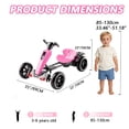 thumbnail image 3 of iRerts 12V Go Kart for Kids, Folder Electric Go Cart with Music, LED Light, Adjustable Seat, 4 Non-Slip EVA Wheels, Powered Ride on Toys for Kids Boys Girls Ages 3-6, Pink, 3 of 10