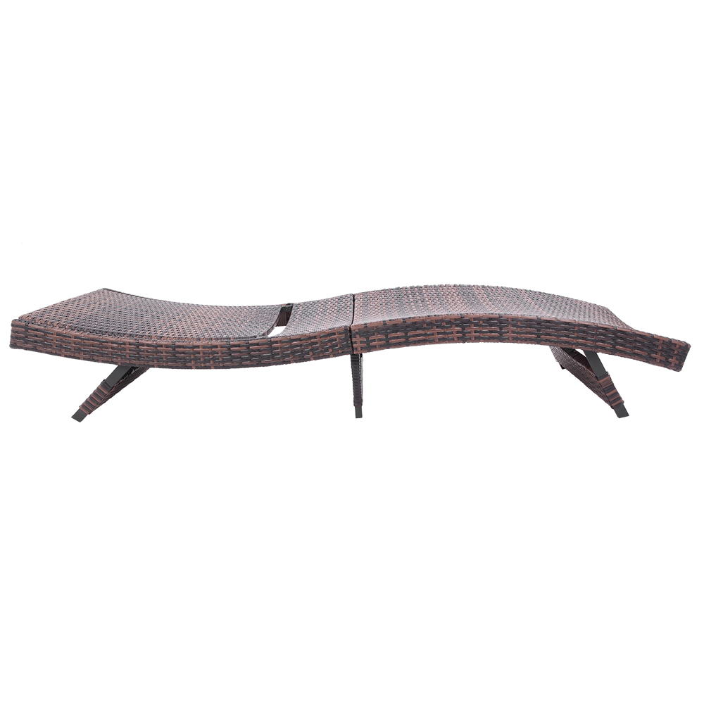 Kepooman Outdoor Wicker Chaise Lounge Chair, S Style Patio Chaise Lounge Embossing Vines Chaise, Portable Recliner Chaise Chairs for Beach Yard Pool -1 Pack, Brown Kepooman Outdoor Wicker Chaise Lounge Chair, S Style Patio Chaise Lounge Embossing Vines Chaise, Portable Recliner Chaise Chairs for Beach Yard Pool -1 Pack, Brown