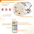 thumbnail image 5 of Yayeee Flameless Candles with Remote Flickering Battery Operated Multi Color Changing, White Chubby Cat, 5 of 7