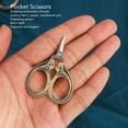 thumbnail image 4 of Sewing Mini Scissors, Mini Retro Pocket Scissors Prevent Slip Elegant  for Embroidery, 4 of 8