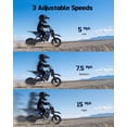 thumbnail image 4 of Wisairt 36V Kids Electric Dirt Bike for Kids Aged 6-10, Blue, 4 of 6