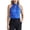 Blue, variant on Deago Women's Elegant Twist Front Halter Sleeveless Satin Tank Tops Keyhole Back Summer Blouses Shirt