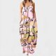 thumbnail image 1 of ICHUANYI Clearance Women's Fashion Sexy Vintage V Neck Sleeveless Printing Party Dresses(Pink, L) ICHUANYI WER2023081015815, 1 of 5