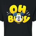 thumbnail image 3 of Disney - Oh Boy Mickey Face - Juniors Cropped Cotton Blend T-Shirt, 3 of 5