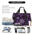 thumbnail image 5 of Rateoe Snowflake Gradient Purple Pattern Gym Bag for Women, Duffle Bag for Travel with Wet Pocket, Carry on Weekender Bags for Women, Water Resistant Travel Bag Duffel Bag, 5 of 7