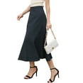 thumbnail image 4 of INSPIRE CHIC Work Skirt for Women's Dressy Casual High Waist A-Line Midi Skirts XS Dark Blue, 4 of 6