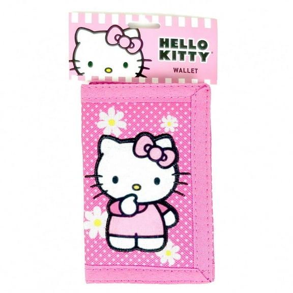 Hello Kitty Trifold Female Polka Dot Wallet, Pink