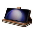 thumbnail image 3 of SaniMore for Samsung Galaxy S23FE 3 in 1 Case, Zipper Purse Cover + Card Slots +  Kickstand + Detachable Lanyard Comprehensive Protective Shockproof Anti-drop Shell For Samsung S23FE, Brown, 3 of 8