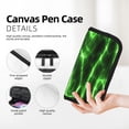 thumbnail image 2 of Wukai Green Lightning Print Big Capacity Pencil Case, Upgraded Canvas Pencil Pouch Large Pencil Bag Organizer,Aesthetic Supply, 2 of 6