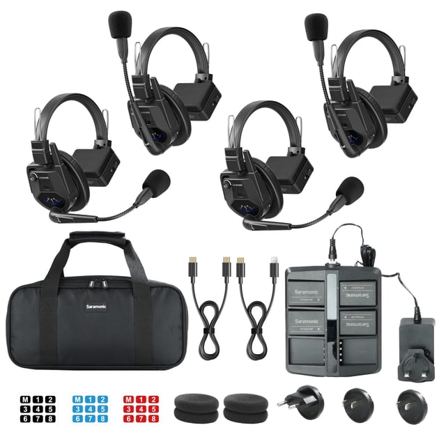 Auricular Intercomunicador Inalámbrico Saramonic WiTalk9SE para 4 Personas