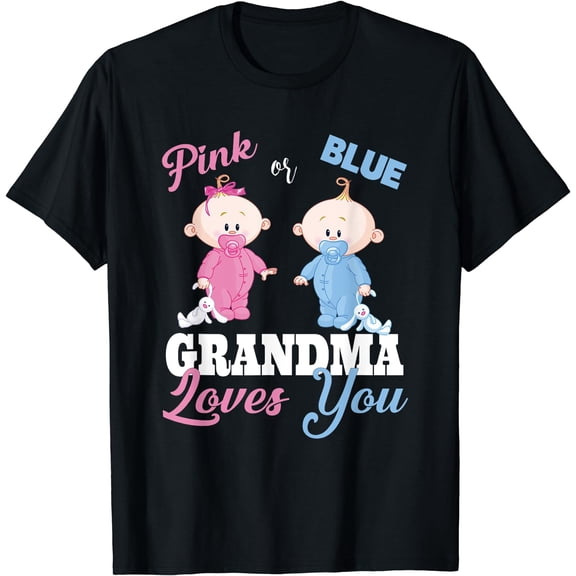 Pink or Blue Grandma Loves You-Gender Reveal Shirts