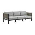 thumbnail image 2 of Cuffay 4 Piece Outdoor Patio Furniture Set in Black Aluminum and Rope with Grey Cushions, 2 of 15