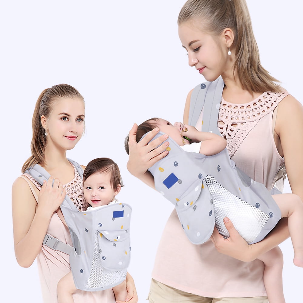 Lvelia Baby Carrier,Baby Holder Carrier Ergonomic Infant Carrier Adjustable Baby Carrier,Lightweight & Breathable Baby Front and Back Carrier for Infants Toddlers Babies Girl and Boy (Grey)