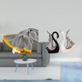 thumbnail image 2 of Manta Tejida Con Forma De Cisne, Escultura De Cerámica A Rayas, Suave Y Cálida, Decoración Para El Hogar Estilo Rústico, Dormitorio, Sofá Cama, Silla, Figuras, Estatuas, Colección,, 2 of 8