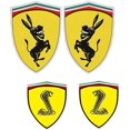 thumbnail image 4 of 1 par de pegatinas reflectantes para coche con diseño divertido de burro, serpiente y perro, de 4,5 x 5 cm, compatibles con Ferrari, 4 of 5
