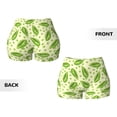 thumbnail image 6 of Yiaed Green Peas Print Women's Athletic Shorts Running Shorts Sporty Short High Waisted Elastic Workout Shorts for Yoga Gym Running & Sports -Medium, 6 of 8
