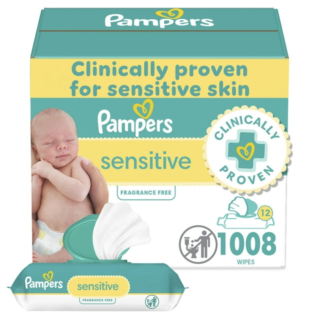 Toallitas para bebés Pampers Sensitive a base de agua 1008